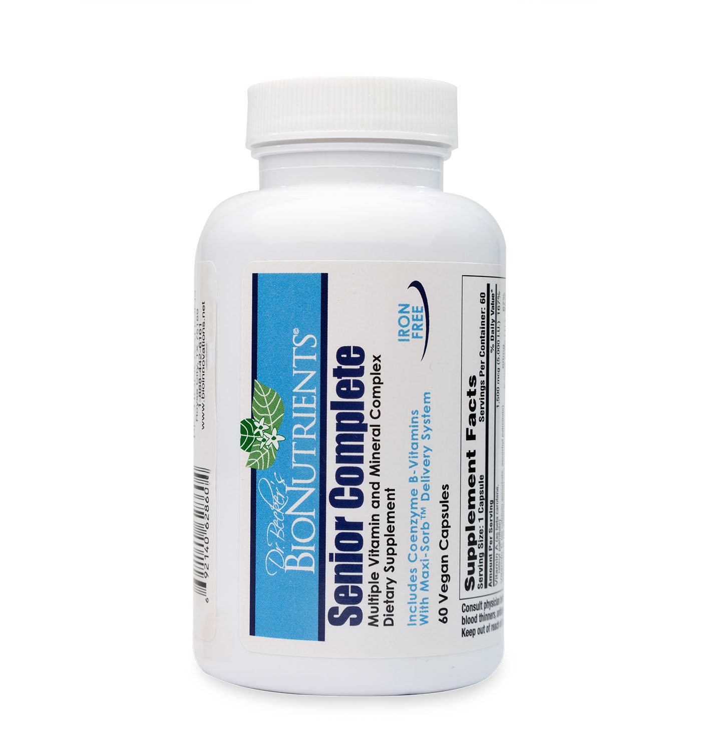 BIO INNOVATIONS Multivitamin Senior Complete, Iron Free, 60 Capsules